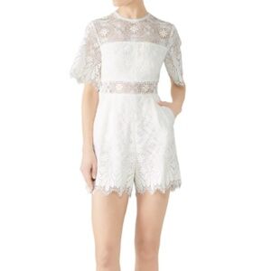 Shoshanna Desse Lace romper ivory - 8